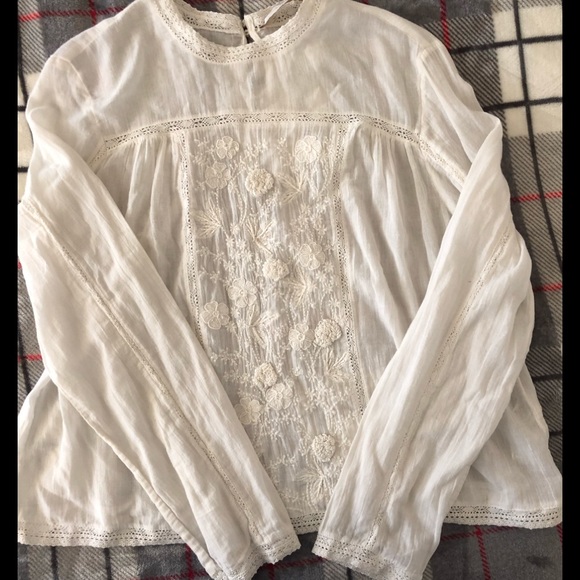 Zara Tops - ZARA Trafaluc collection size L NWT white